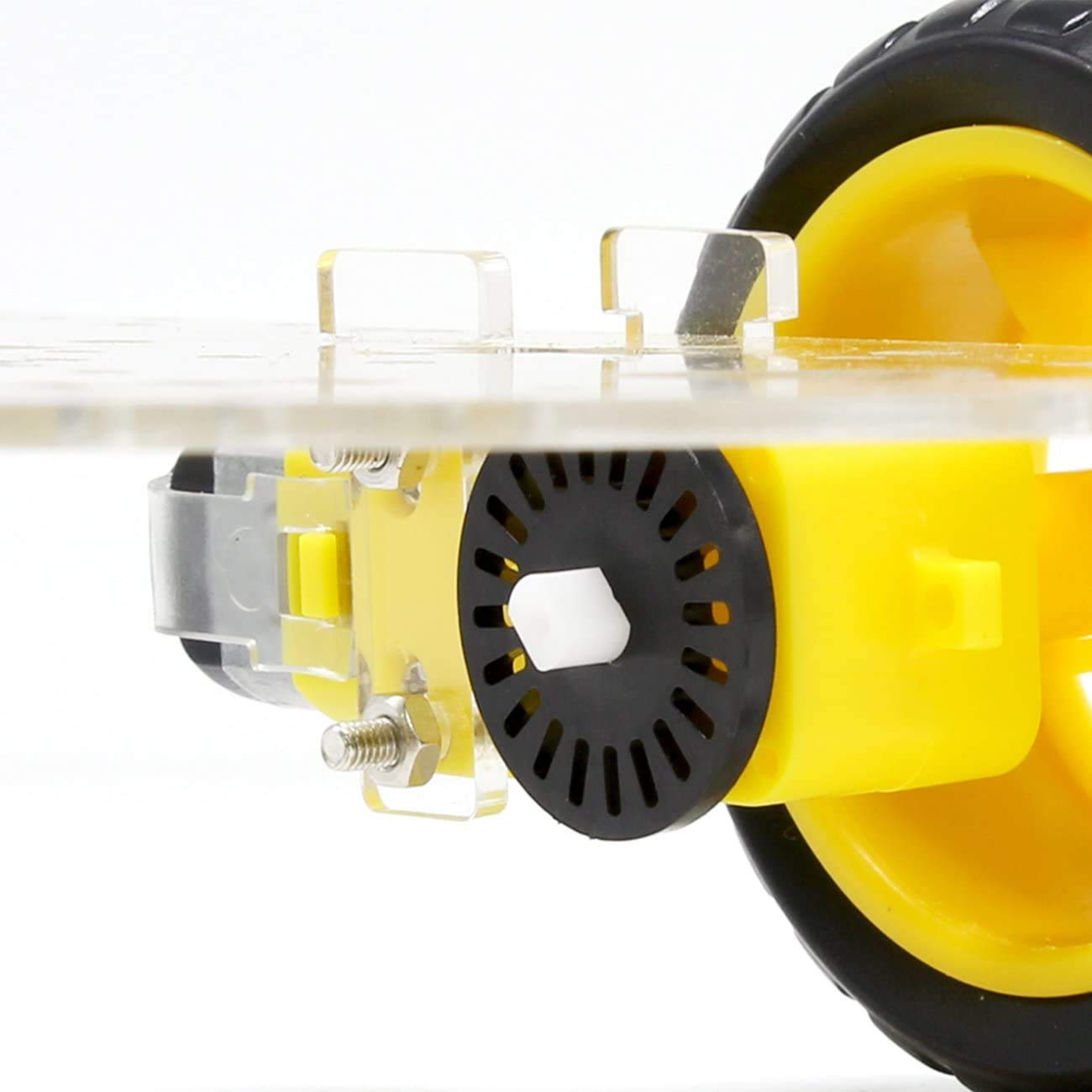 Robot Chassis (2 Gear Motors + 2 Wheels + Caster Wheel) Random color Chassis - Image 7