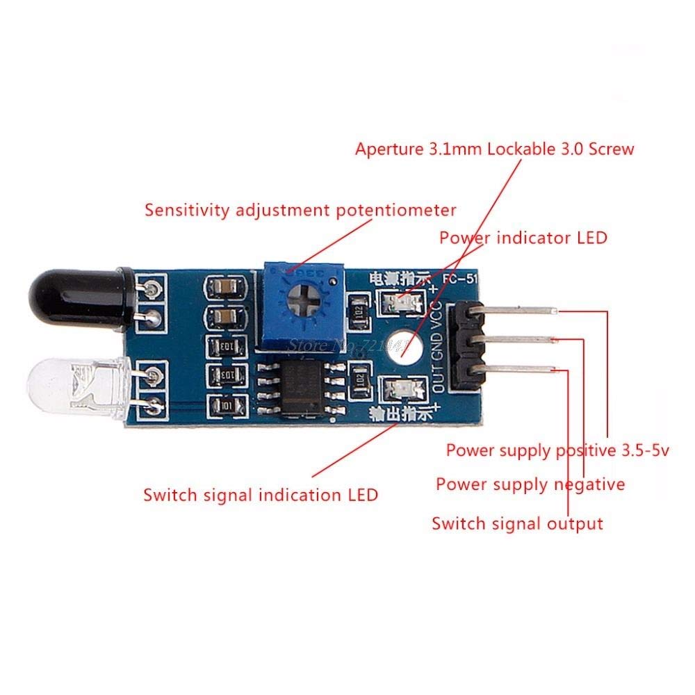 FC-51 Infrared IR Obstacle Avoidance Sensor Board 3 Pin - Image 9