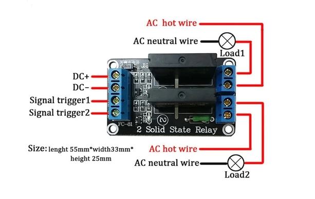 2 Channel 5V DC Relay Module Solid State Low Level trigger - Image 4