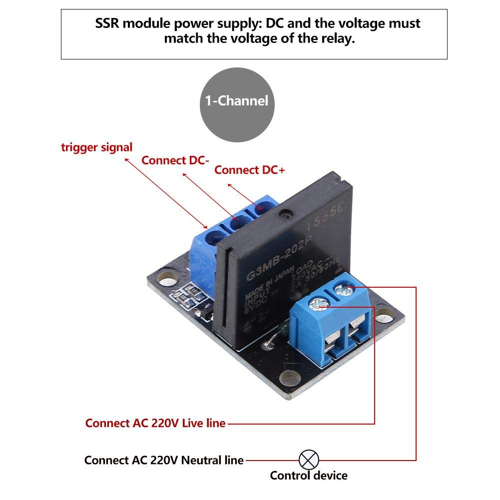 Single Channel 5V DC Relay Module Solid State Low Level Trigger - Image 2
