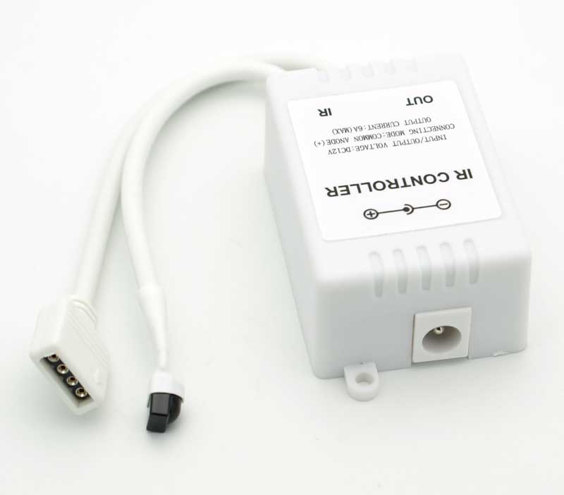 44-Key RGB LED Controller with IR Remote (12VDC) - Image 2