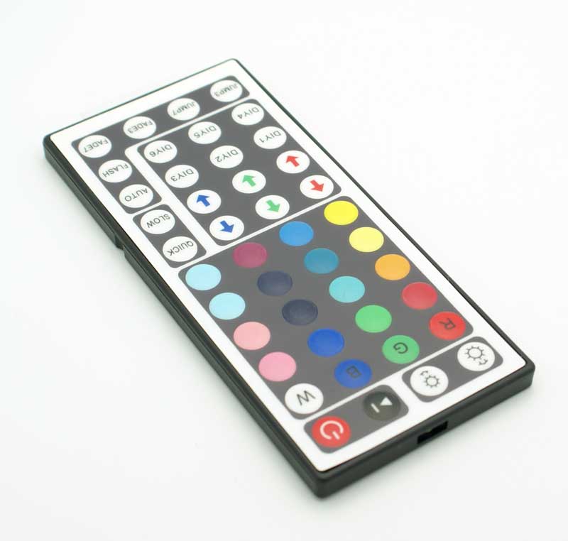 44-Key RGB LED Controller with IR Remote (12VDC) - Image 3