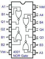 4001 DIP Quad 2-Input NOR Gate - Image 2