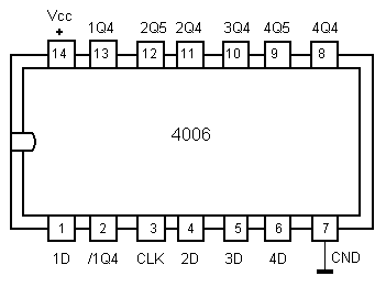4006 DIP 18 Stage Shift Register - Image 2