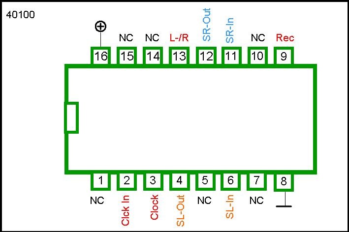 40100 DIP 32-Stage Static Left / Right Shift Register - Image 2