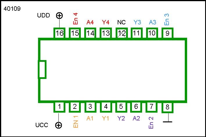 40109 DIP Quad Level Shifter - Image 2