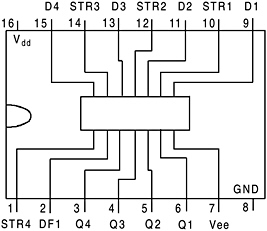 4054 DIP 7-Segment Decoder / Lcd Driver - Image 2
