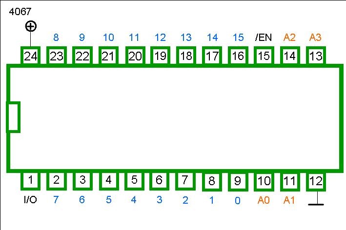 4067 DIP 16-Channel Analogue Multiplexer / Demultiplexer (1-Of-16 Switch) - Image 2