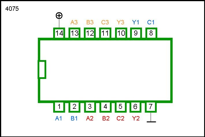 4075 DIP Triple 3-Input Or Gate - Image 2