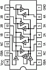 74243 Quad Bus Transceiver With Noninverted Three-State Outputs - Image 2