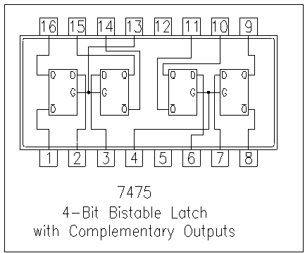 7475 DIP 4-Bit Bistable Latch - Image 2