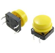 Press 4 Pin With Cap Push Button Yellow - Image 3