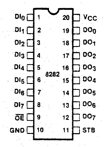 Intel 8282 – 8-Bit Latch IC – DIP