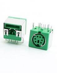 PS2 Plug FEMALE 6-Pin GREEN - Image 2