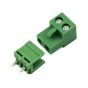Pluggable Terminal Block 2 Pin 5.08mm Pitch (Straight Pin) – Set of M+F