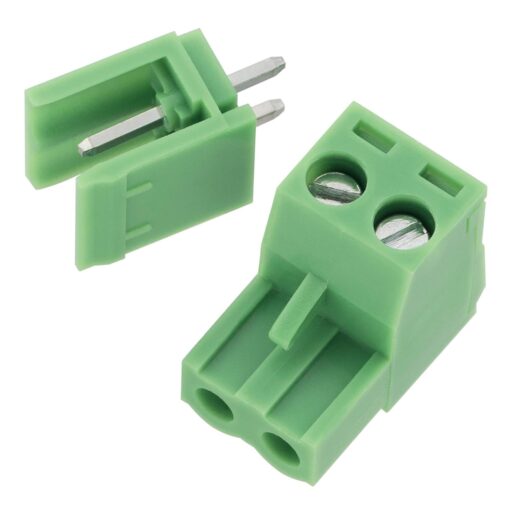 Pluggable Terminal Block 2 Pin 5.08mm Pitch (Straight Pin) – Set of M+F - Image 5