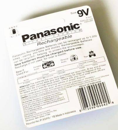 Rechargeable 9V Battery Panasonic - Image 2