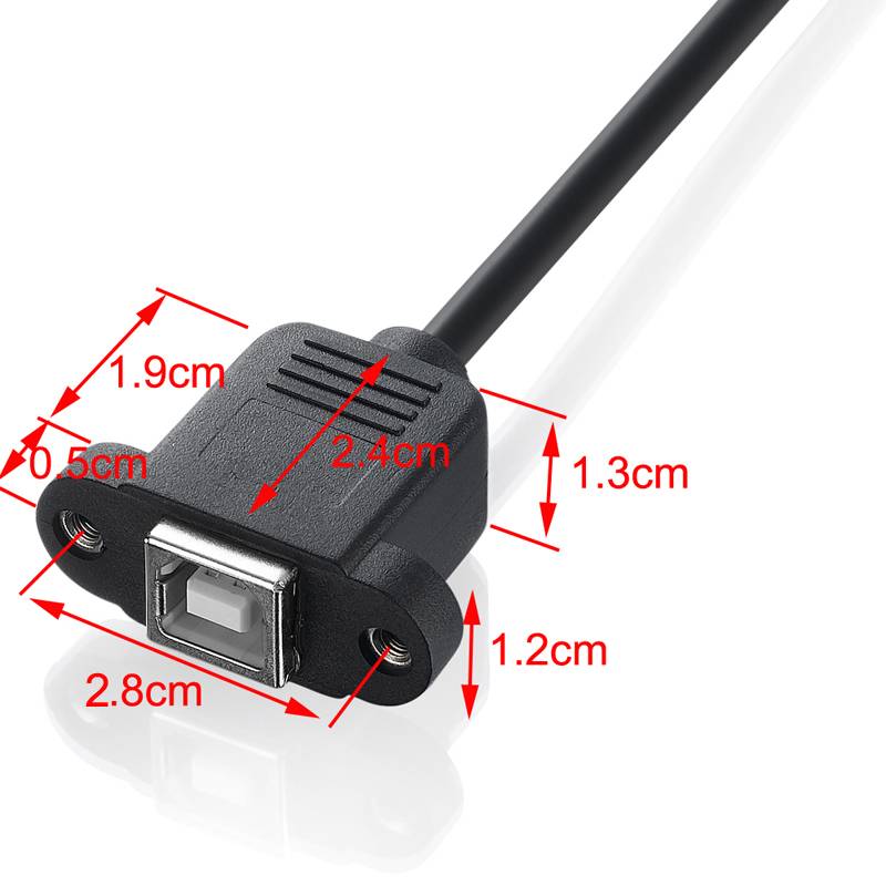1.5M USB 2.0 Type B Male to Female High Speed Printer Extension Cable - Image 3