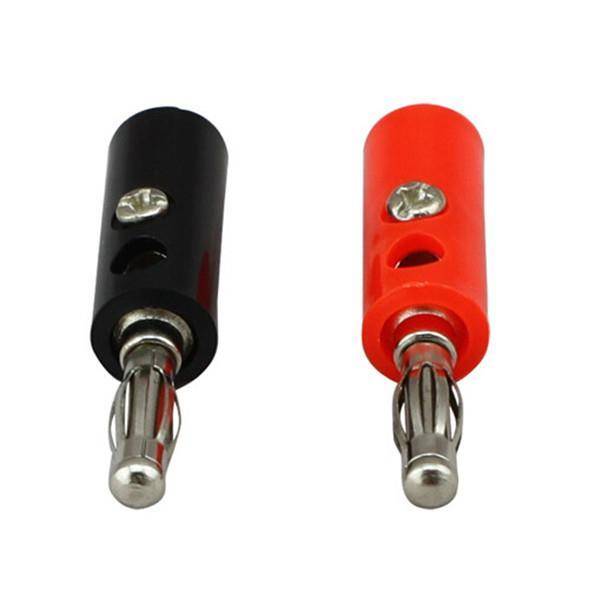 Male 4mm Banana Plug Electrical Jack – Red / Black