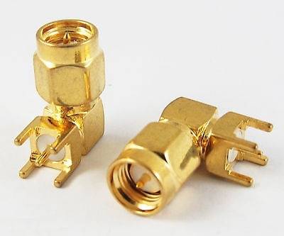 Sma Male Right Angle Thru Hole PCB Mount Rf Connector