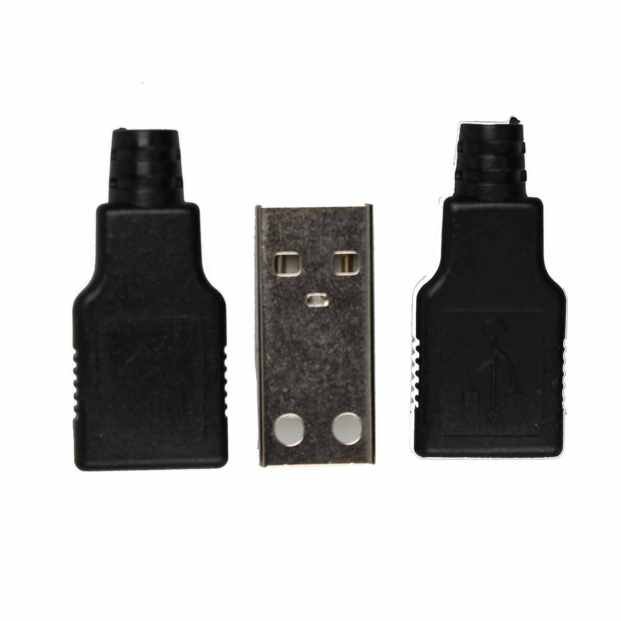 USB A-Type Male Shell (3pcs Standard) – BLACK - Image 3