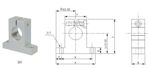 SK10 Shaft Support Linear Rail Vertical Bearings - Image 6