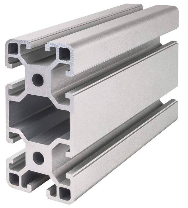 1M Industrial T slot Aluminum Rail Profile 4080 Black Color