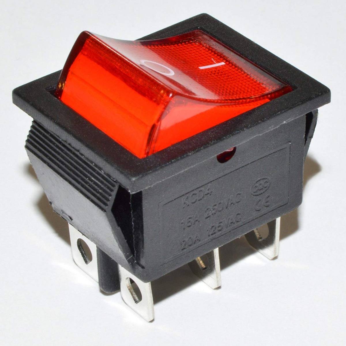 KCD4 ON/OFF Rocker Switch 6Pins 15A/30A 250VAC 26x21mm with LED - Image 2
