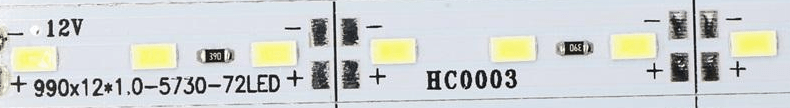 1M SMD5730 12V White Rigid Led Strip Light 72 Leds/m - Image 2