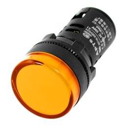 220V AC Indication Lamp AD22-22DS Yellow - Image 2