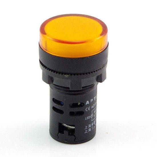 220V AC Indication Lamp AD22-22DS Yellow - Image 3