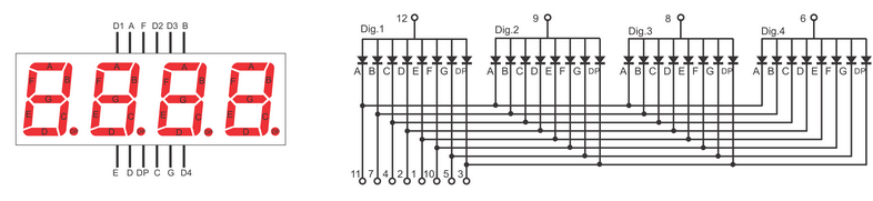 0.4 inch 4 Digit Seven Segment Display (Common Cathode ) - Image 3
