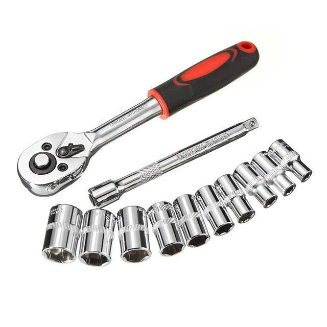 12pcs SOCKET SET Quality Chrome Vanadium Ratchet Wrench - Image 4