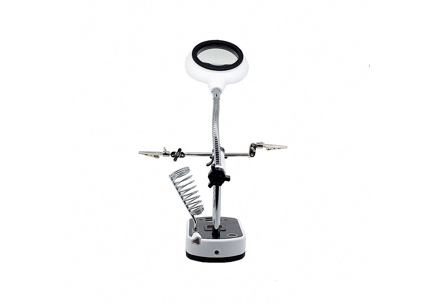 MG16075C-8L 8 LED Auxiliary Clip Magnifier Soldering Stand With Replaceable Lens - Image 5