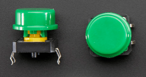Press 4 Pin With Cap Push Button Green - Image 2