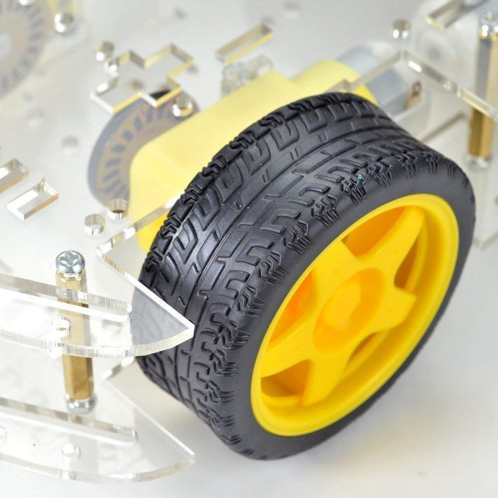 Robot Chassis (4 Gear Motors + 4 Wheels) Random color Chassis - Image 7