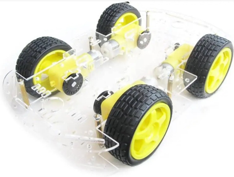 Robot Chassis (4 Gear Motors + 4 Wheels) Random color Chassis - Image 8