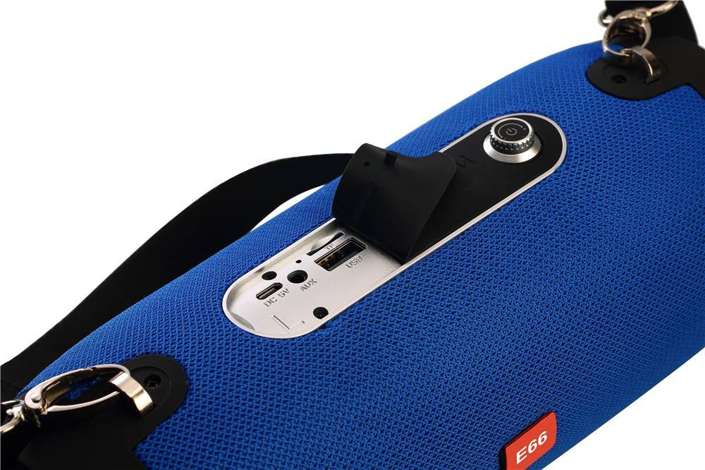 Portable Wireless Bluetooth Speaker With Handle KMS-E66 - Blue - Image 2