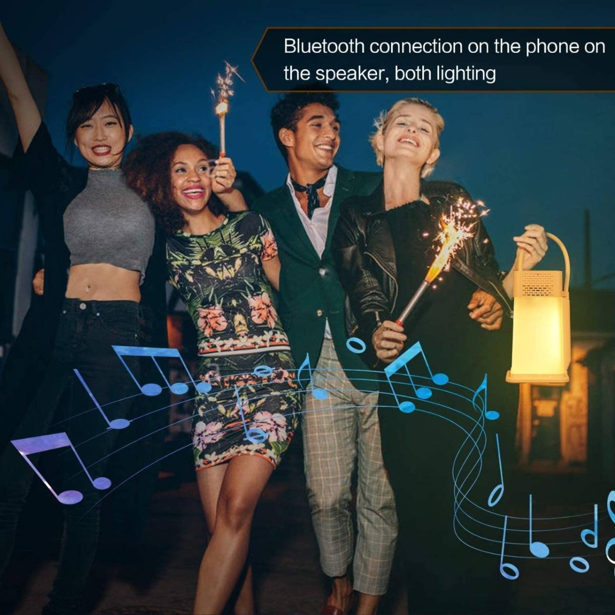 LED Desk Lamp - 2 in 1 Table Lamp with Portable Bluetooth Speaker, Night Lamp Warm Light Adjustable Brightness, MP3 Player, Hands Free for Indoor and Party Lighting J18 - Baby Blue - Image 4