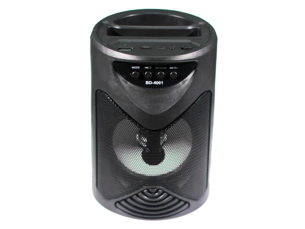 Portable Wireless High Quality Bluetooth Speaker BD-4001 with AUX, USB and TF Card Slot - Black