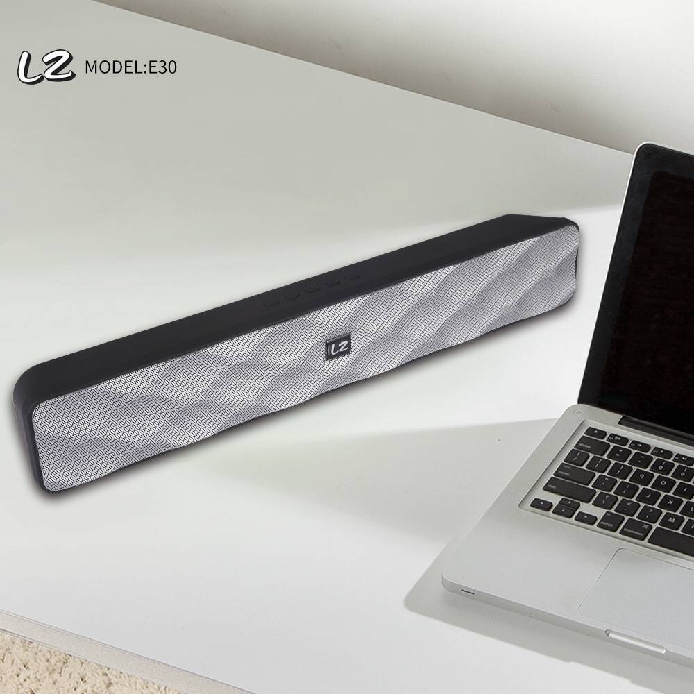 Wireless Bluetooth Speaker Metal USB AUX TF Card LZ E30 - Grey
