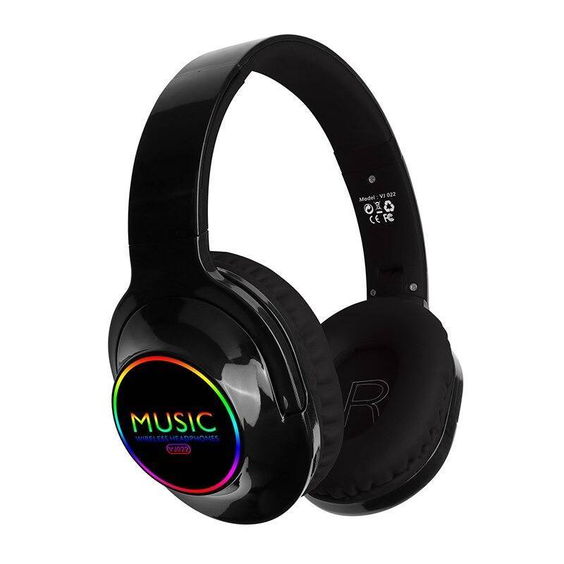 Wireless Bluetooth Over-Ear Headphones VJ022 Elegant SuperBass Stereo - Black