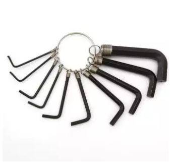 10 Pcs Hex Allen Keys Set Black - L keys