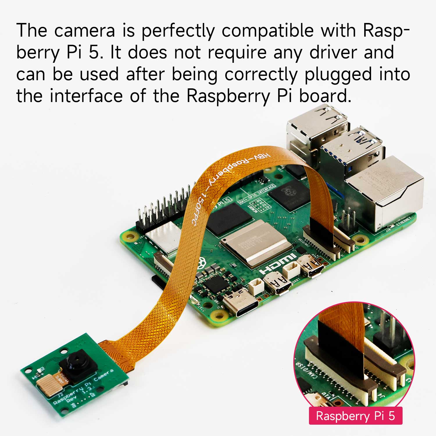 5MP 1080P Raspberry Pi Camera Module Rev 1.3 with Cable - Image 10