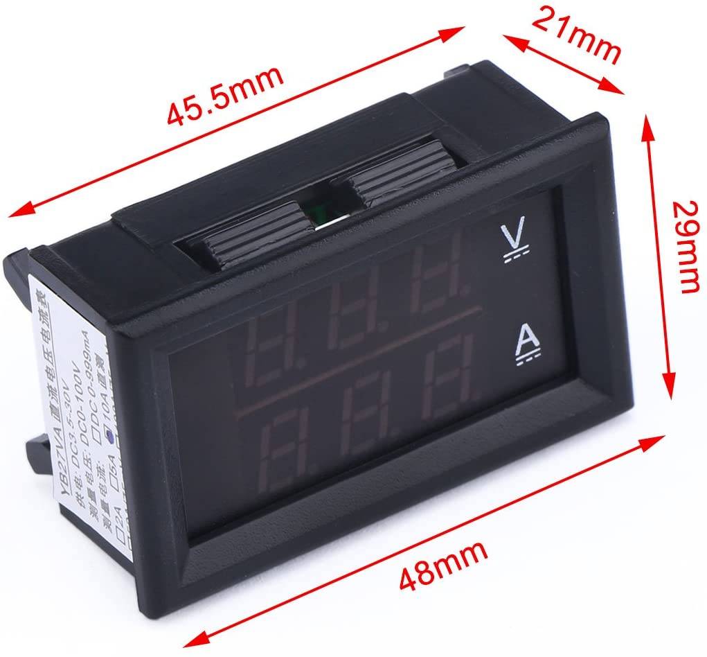 DC 0-100V 10A Digital Voltmeter and Ammeter Dual Display - Image 6