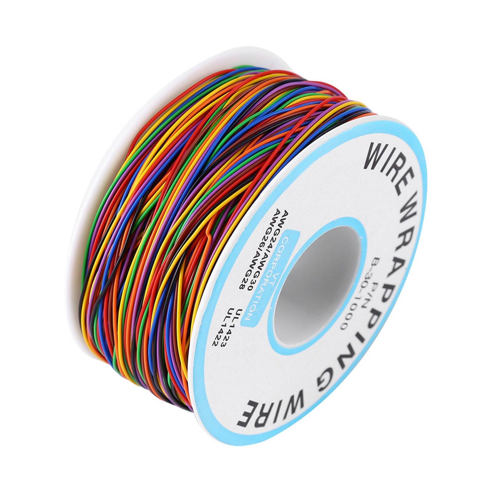8-Wire Colored Insulation Wrapping Wire (P/N B-30-1000) 300M 30AWG - Image 3