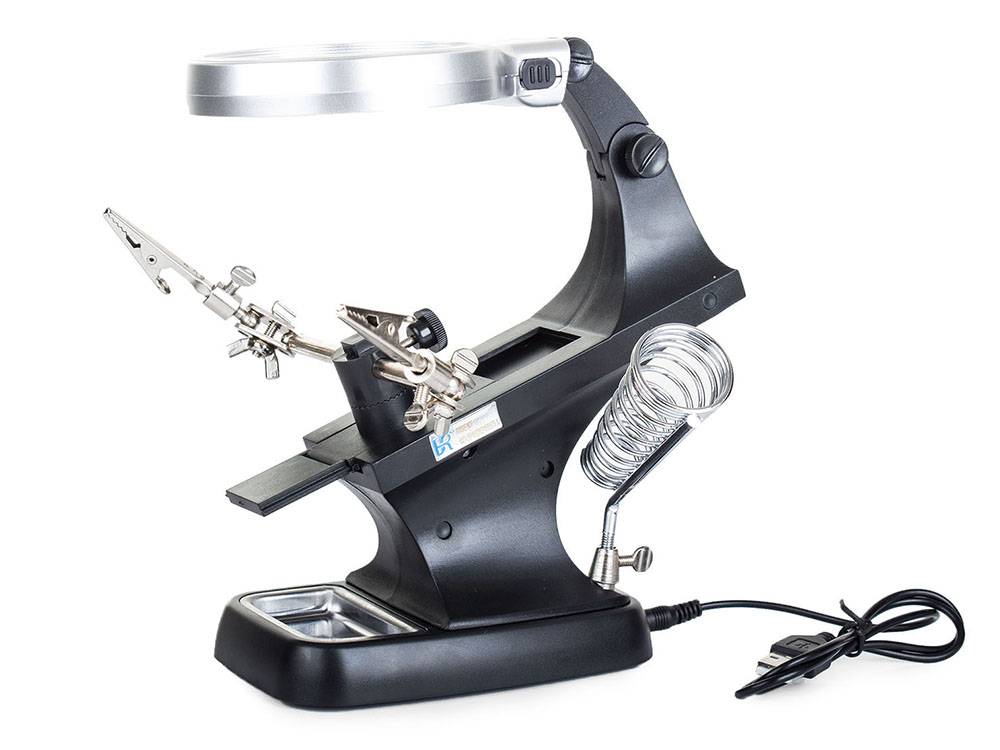 Multifunctional LED Helping Third Hand Magnifying