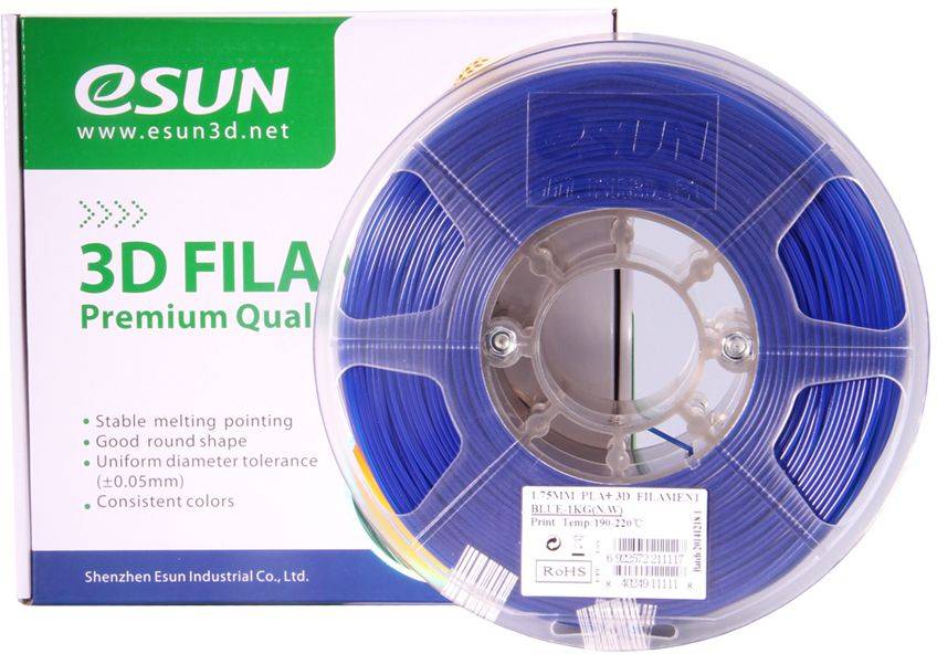 3D Printer Filament PLA+ eSUN 1.75mm 1Kg Blue