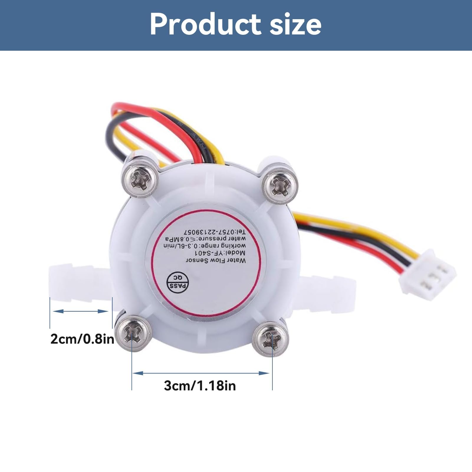 Water Flow Sensor YF-S401 Flowmeter - Image 9