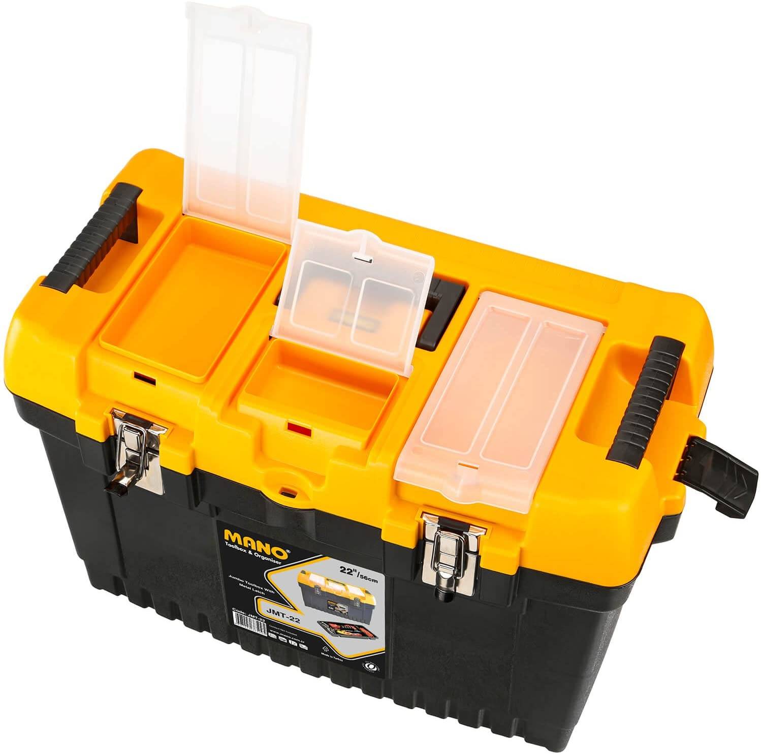 MANO JMT-22 Jumbo Tool Box with Metal Latch - Image 2